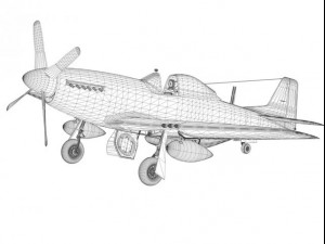 north american p51d mustang geraldine 3Dモデル