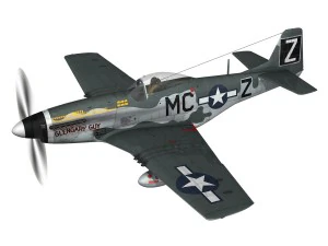 north american p51d mustang glengary guy 3D Model