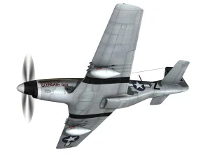 north american p51d mustang glengary guy 3D Model