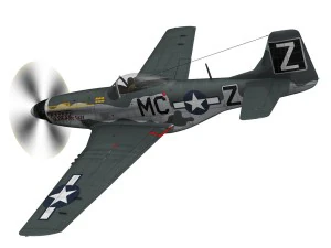 north american p51d mustang glengary guy 3D Model