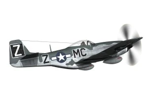 north american p51d mustang glengary guy 3D Model