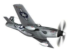 north american p51d mustang glengary guy 3D Model