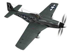 north american p51d mustang glengary guy 3D Model
