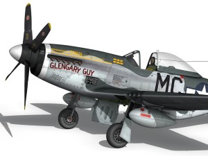 north american p51d mustang glengary guy Modelo 3D