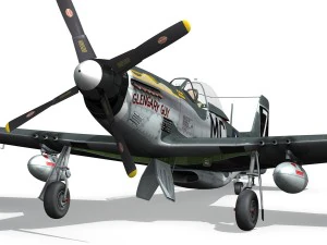 north american p51d mustang glengary guy 3D Model