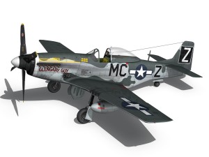 north american p51d mustang glengary guy Modelo 3D
