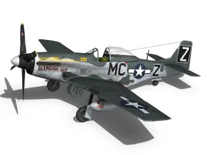 north american p51d mustang glengary guy 3D Model