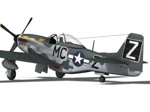 north american p51d mustang glengary guy Modelo 3D