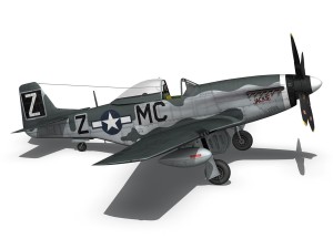 north american p51d mustang glengary guy Modelo 3D