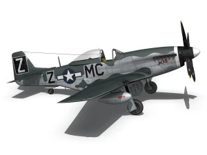 north american p51d mustang glengary guy 3D Model