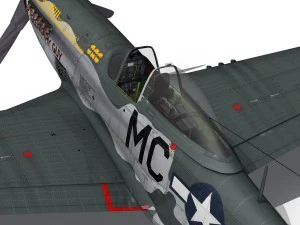 north american p51d mustang glengary guy 3D Model