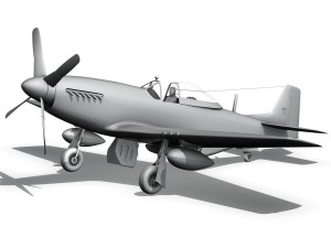 north american p51d mustang glengary guy Modelo 3D