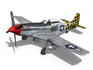 north american p51d mustang shu shu 3D Model