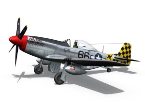 north american p51d mustang shu shu 3D Model