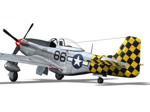 north american p51d mustang shu shu 3D Model