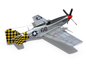 north american p51d mustang shu shu 3D Model