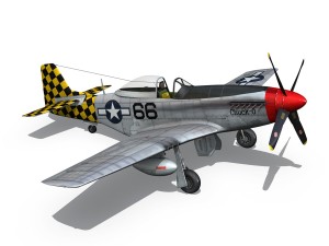 north american p51d mustang shu shu 3D Model