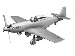 north american p51d mustang shu shu 3D Model