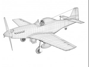 north american p51d mustang shu shu 3D Model