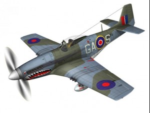 north american p 51k mustang mkiv raf 3D Model