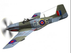 north american p 51k mustang mkiv raf 3D Model
