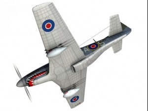 north american p 51k mustang mkiv raf 3D Model