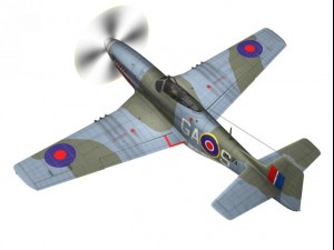 north american p 51k mustang mkiv raf 3D Model
