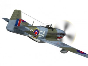 north american p 51k mustang mkiv raf 3D Model