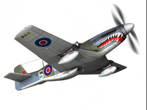 north american p 51k mustang mkiv raf 3D Model