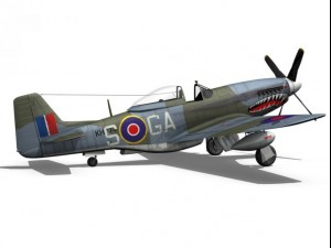 north american p 51k mustang mkiv raf 3D Model