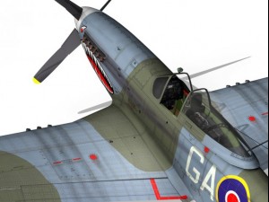 north american p 51k mustang mkiv raf 3D Model