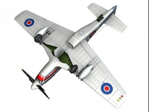 north american p 51k mustang mkiv raf 3D Model