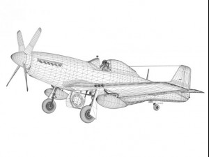 north american p 51k mustang mkiv raf 3D Model