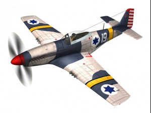 north american p51d mustang israel defence force 3D-Modell