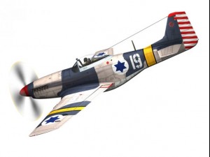 north american p51d mustang israel defence force 3D-Modell