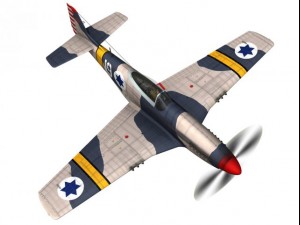 north american p51d mustang israel defence force 3D-Modell