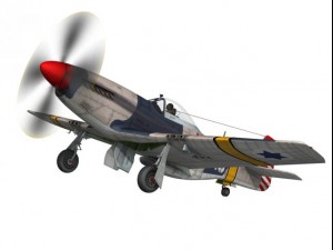 north american p51d mustang israel defence force 3D-Modell