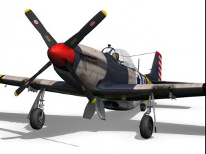 north american p51d mustang israel defence force 3D-Modell