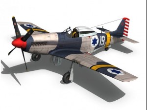 north american p51d mustang israel defence force 3D-Modell