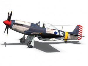 north american p51d mustang israel defence force 3D-Modell