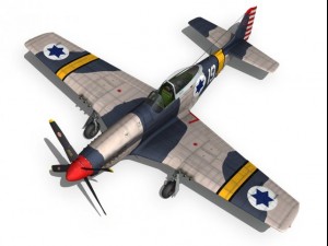 north american p51d mustang israel defence force 3D-Modell