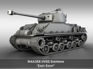 m4a3e8 sherman easy eight 3D Model
