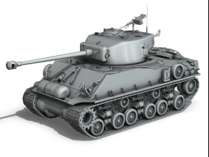 m4a3e8 sherman easy eight 3D Model