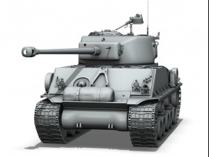 m4a3e8 sherman easy eight Modelo 3D
