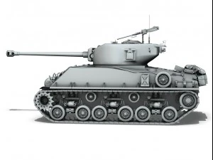 m4a3e8 sherman easy eight 3D Model