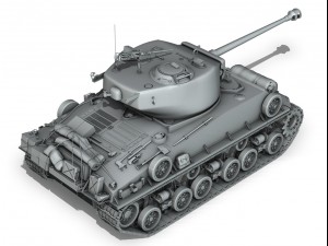 m4a3e8 sherman easy eight Modelo 3D
