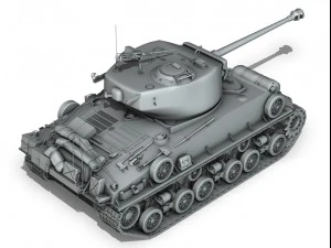 m4a3e8 sherman easy eight 3D Model