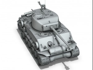 m4a3e8 sherman easy eight Modelo 3D