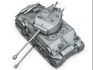 m4a3e8 sherman easy eight Modelo 3D