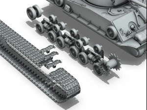 m4a3e8 sherman easy eight 3D Model